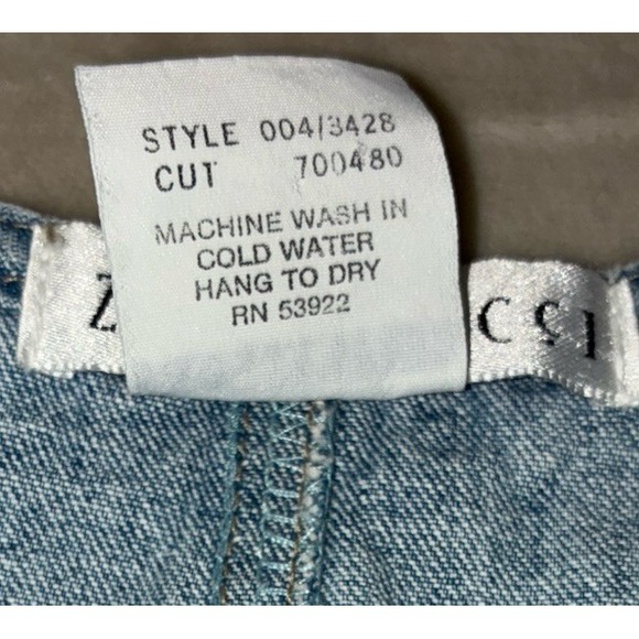 Vintage‎ Z Cavaricci Denim Dress 4 Blue Jean Long Sleeve Mini Retro USA 80s - Picture 7 of 10